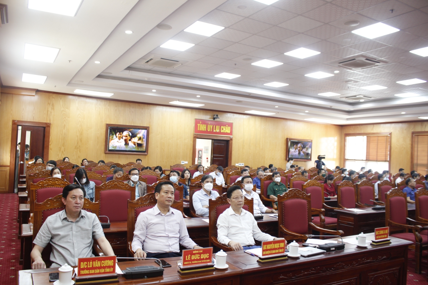 Các đại biểu dự Hội nghị tại điểm cầu tỉnh Lai Châu