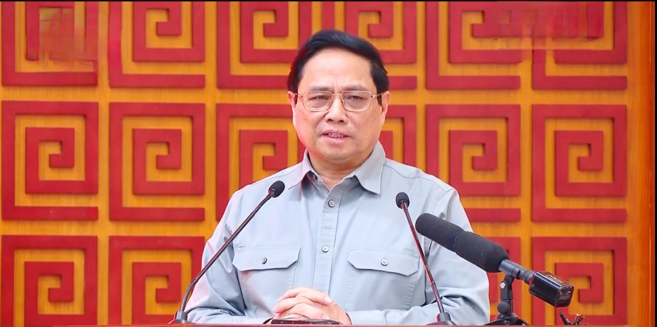 Thủ tướng Phạm Minh Chính phát biểu kết luận buổi làm viêc