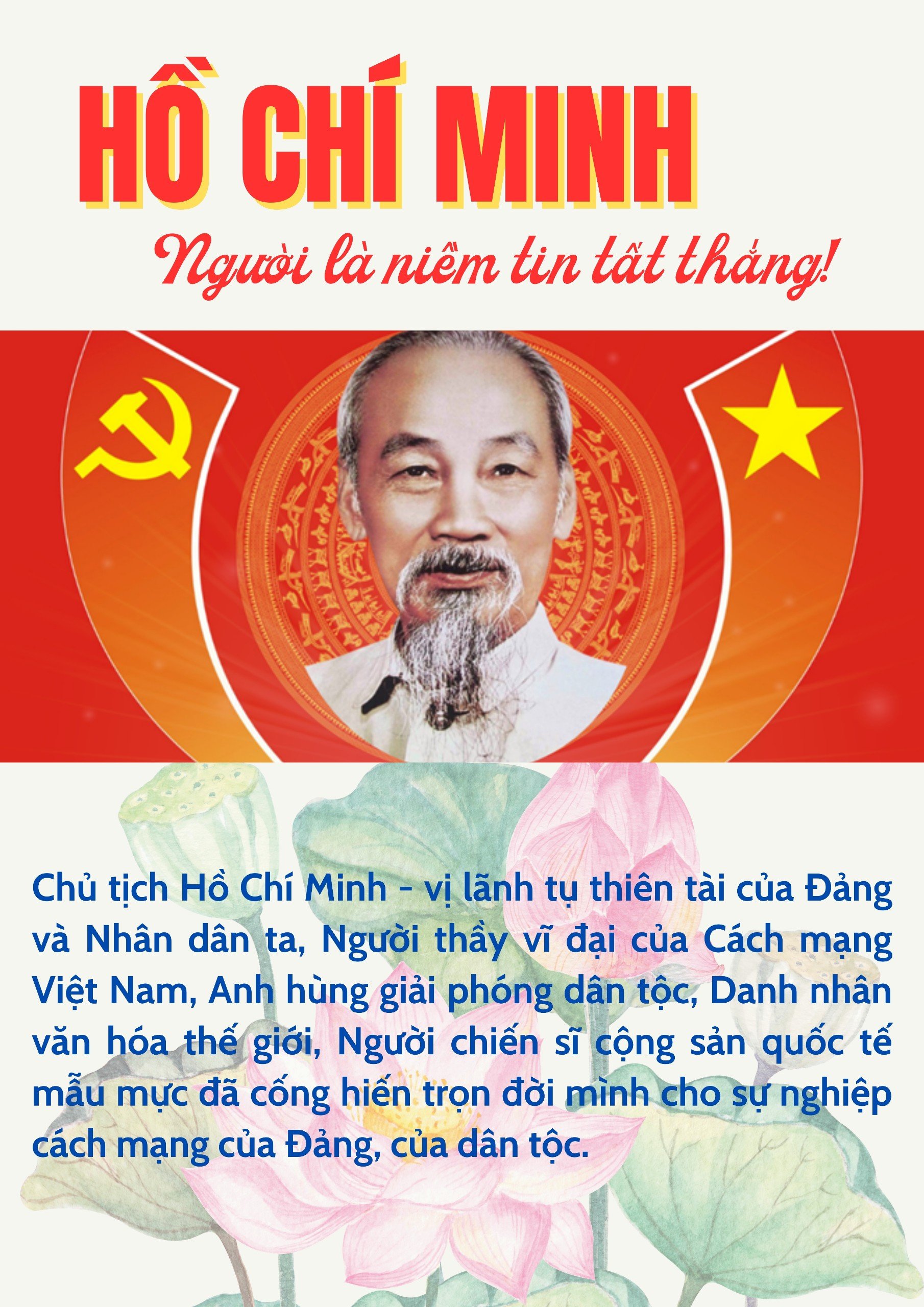 KỶ NIỆM 134 NĂM NGÀY SINH CHỦ TỊCH HỒ CHÍ MINH (19/5/1890 - 19/5/2024)