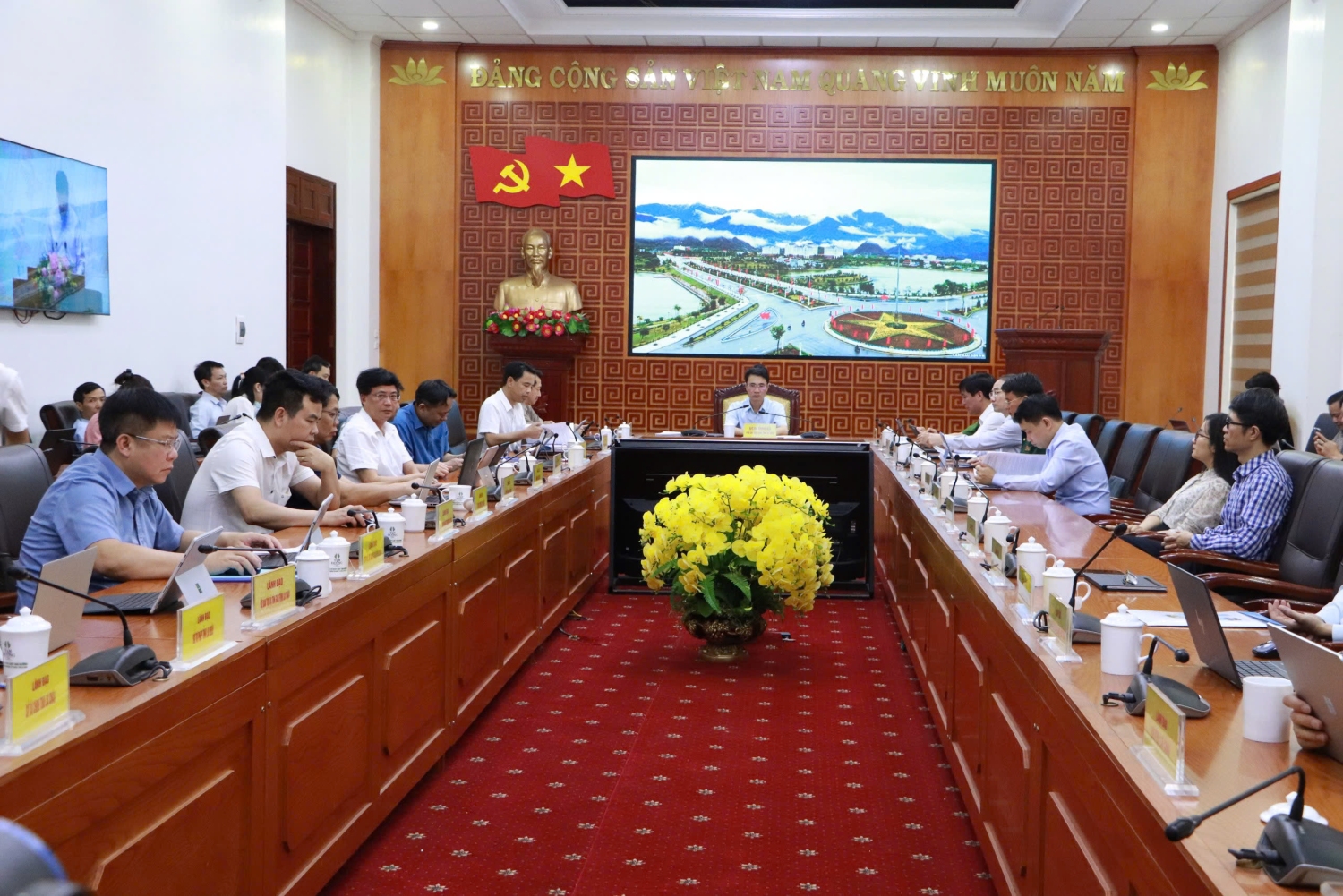 Quang cảnh Phiên họp tại điểm cầu tỉnh Lai Châu