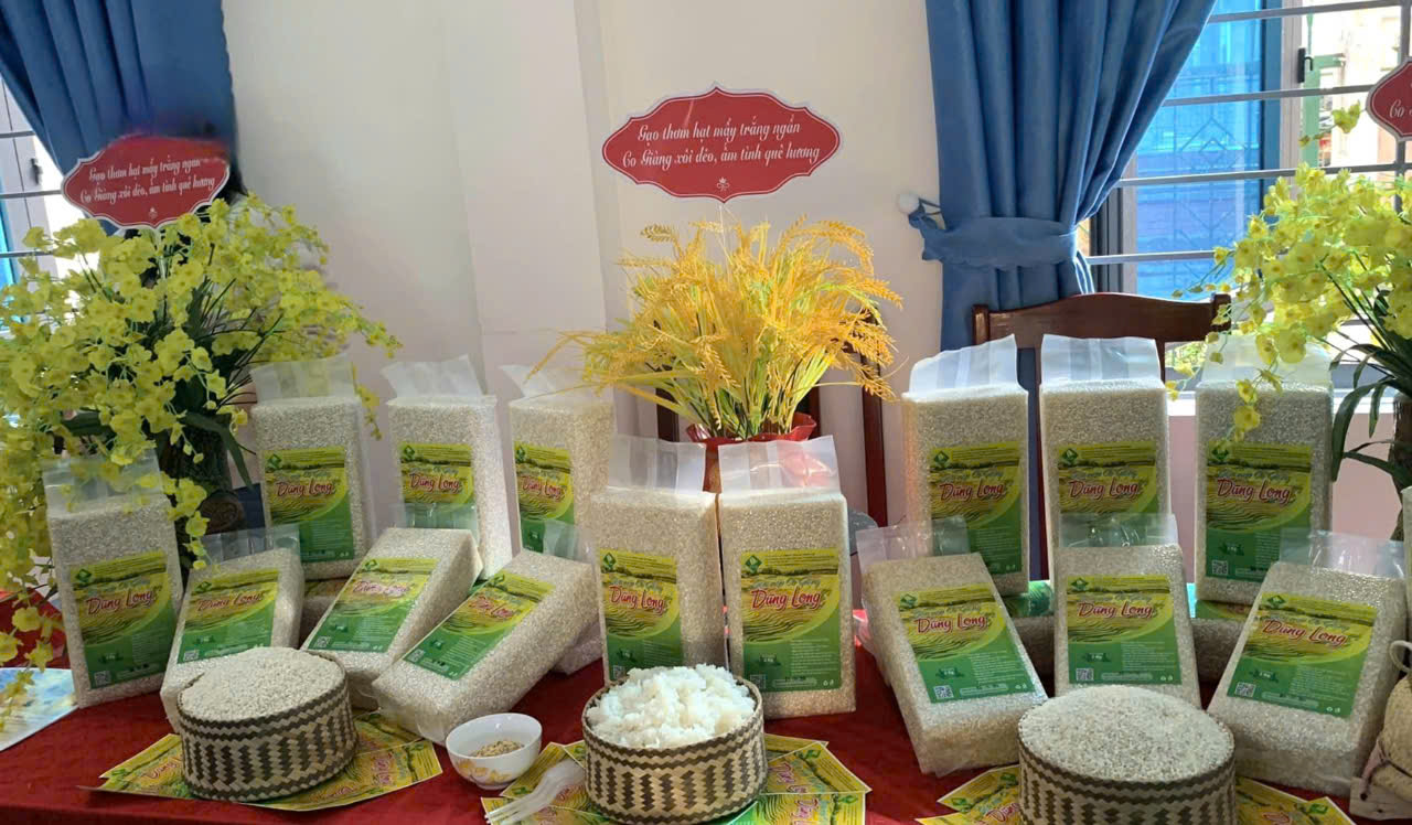 Các sản phẩm gạo: Tẻ tròn, lứt séng cù, séng cù của Công ty TNHH MTV Dũng Long, Khu 5A, Thị trấn Than Uyên, huyện Than Uyên được công nhận sản phẩm OCOP 4 sao