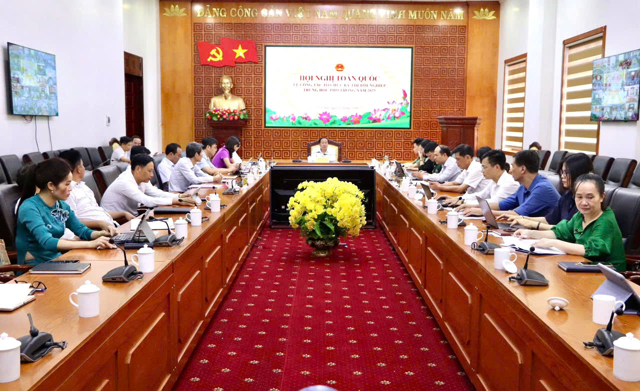 Quang cảnh Hội nghị tại điểm cầu tỉnh Lai Châu