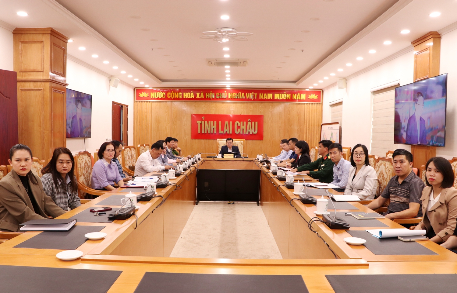 Quang cảnh Lễ hưởng ứng tại điểm cầu tỉnh Lai Châu