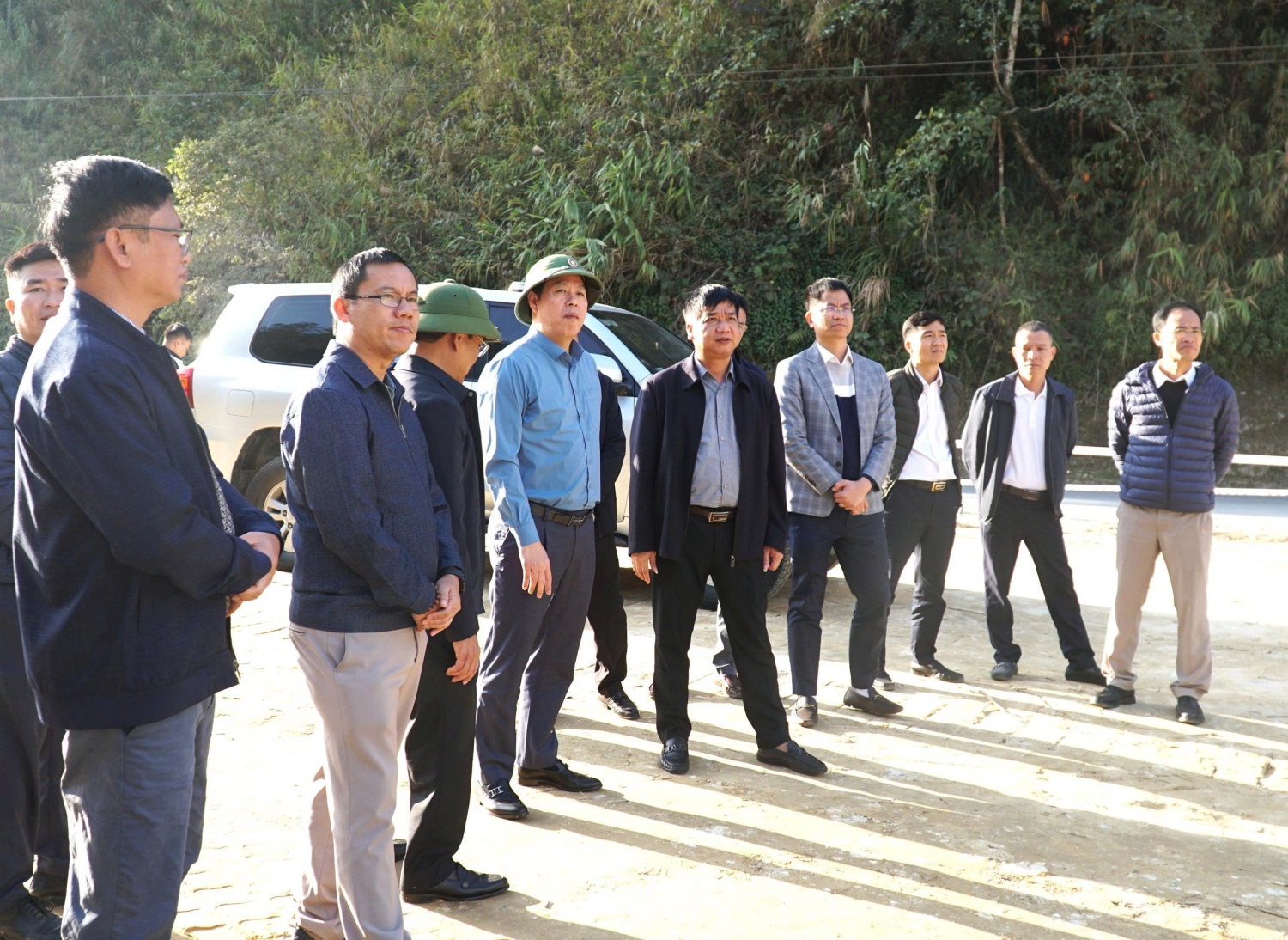 Chủ tịch UBND tỉnh Hà Quang Trung kiểm tra tiến độ dự án Hầm đường bộ qua Đèo Hoàng Liên