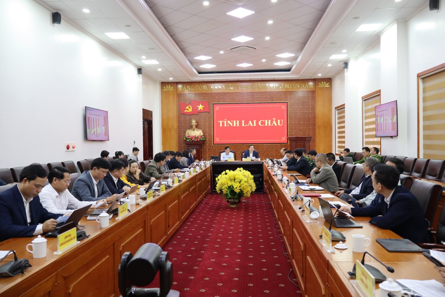 Quang cảnh Hội nghị tại điểm cầu tỉnh Lai Châu