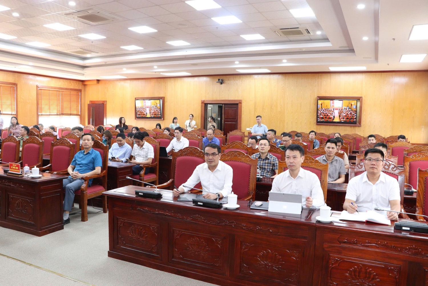 Các đại biểu dự Hội nghị tại điểm cầu tỉnh Lai Châu