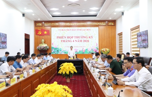 Phiên họp thường kỳ UBND tỉnh Lai Châu tháng 4