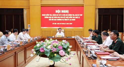 Hội nghị thông qua dự thảo Báo cáo kết quả kiểm tra đối với Ban Thường vụ Tỉnh ủy Lai Châu (đợt 2 năm 2026)
