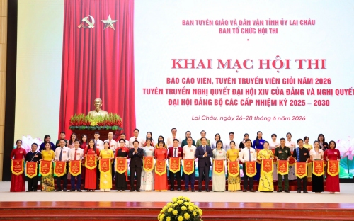 Khai mạc Hội thi Báo cáo viên, Tuyên truyền viên giỏi tỉnh Lai Châu năm 2026