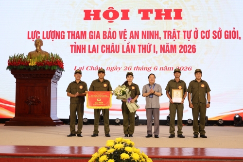 Hội thi lực lượng tham gia bảo vệ an ninh, trật tự ở cơ sở giỏi tỉnh Lai Châu lần thứ I năm 2026