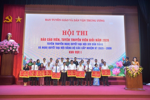 Lai Châu: 2 thí sinh hoàn thành tốt nội dung tham gia Hội thi Báo cáo viên, tuyên truyền viên giỏi năm 2026 khu vực I