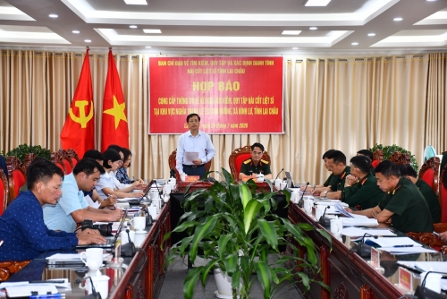 Họp báo thông tin kết quả tìm kiếm, quy tập hài cốt liệt sĩ tại xã Bình Lư
