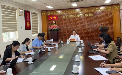 Quang cảnh Hội nghị tại điểm cầu tỉnh Lai Châu