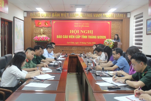 Quang cảnh Hội nghị tại điểm cầu Ban Tuyên giáo Tỉnh uỷ
