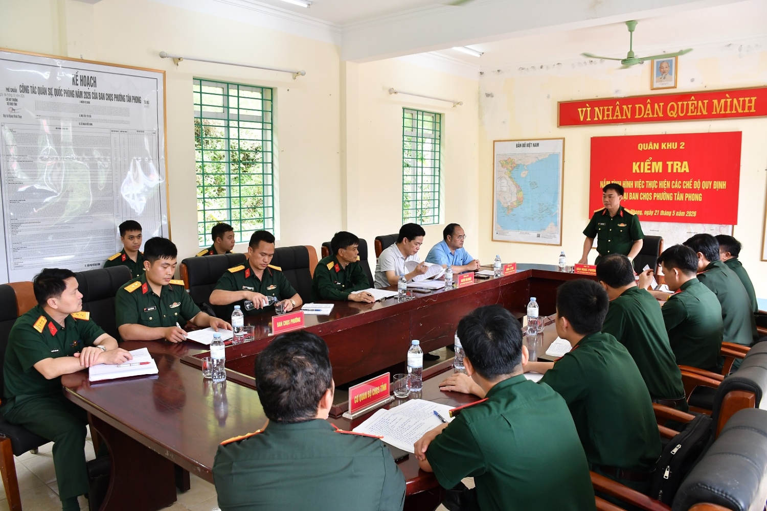 Quang cảnh buổi kiểm tra tại phường Tân Phong